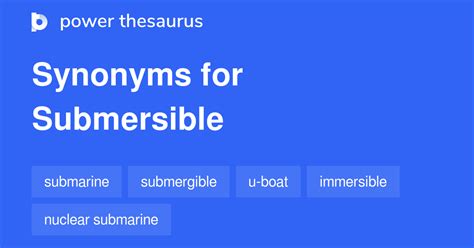 synonym for submersible.